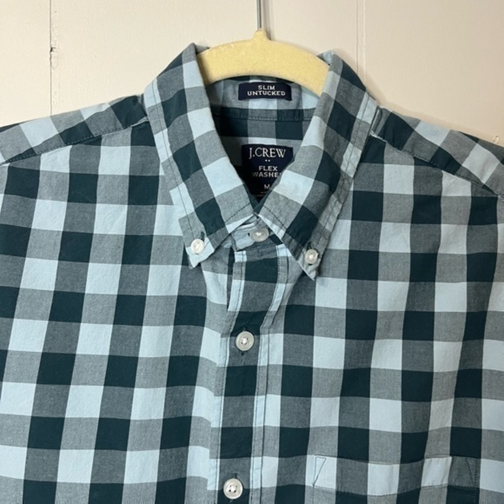 J.Crew gingham shirt slim‎ untucked